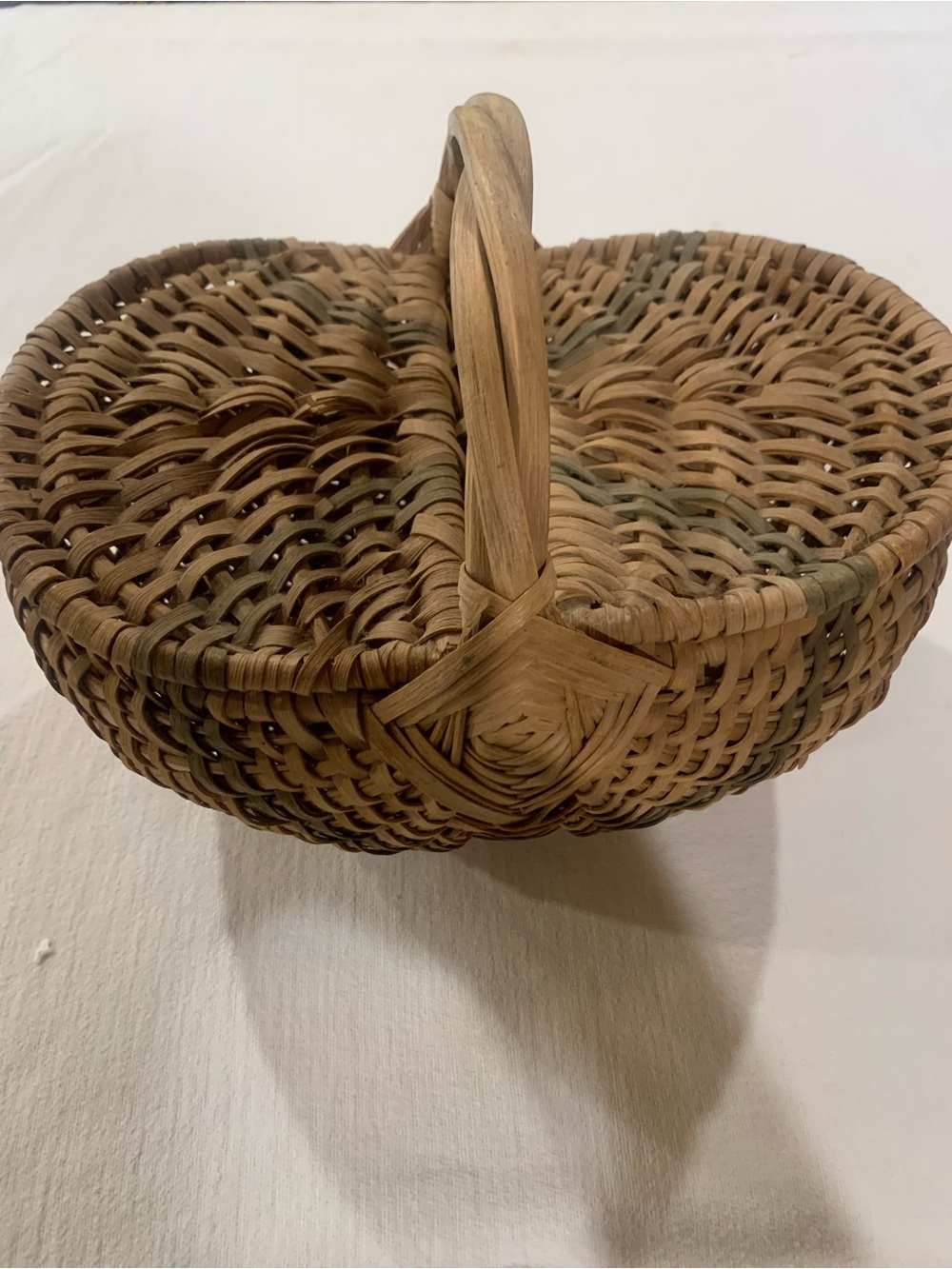 Source Unknown Natural Brown Woven Storage Basket with Handle